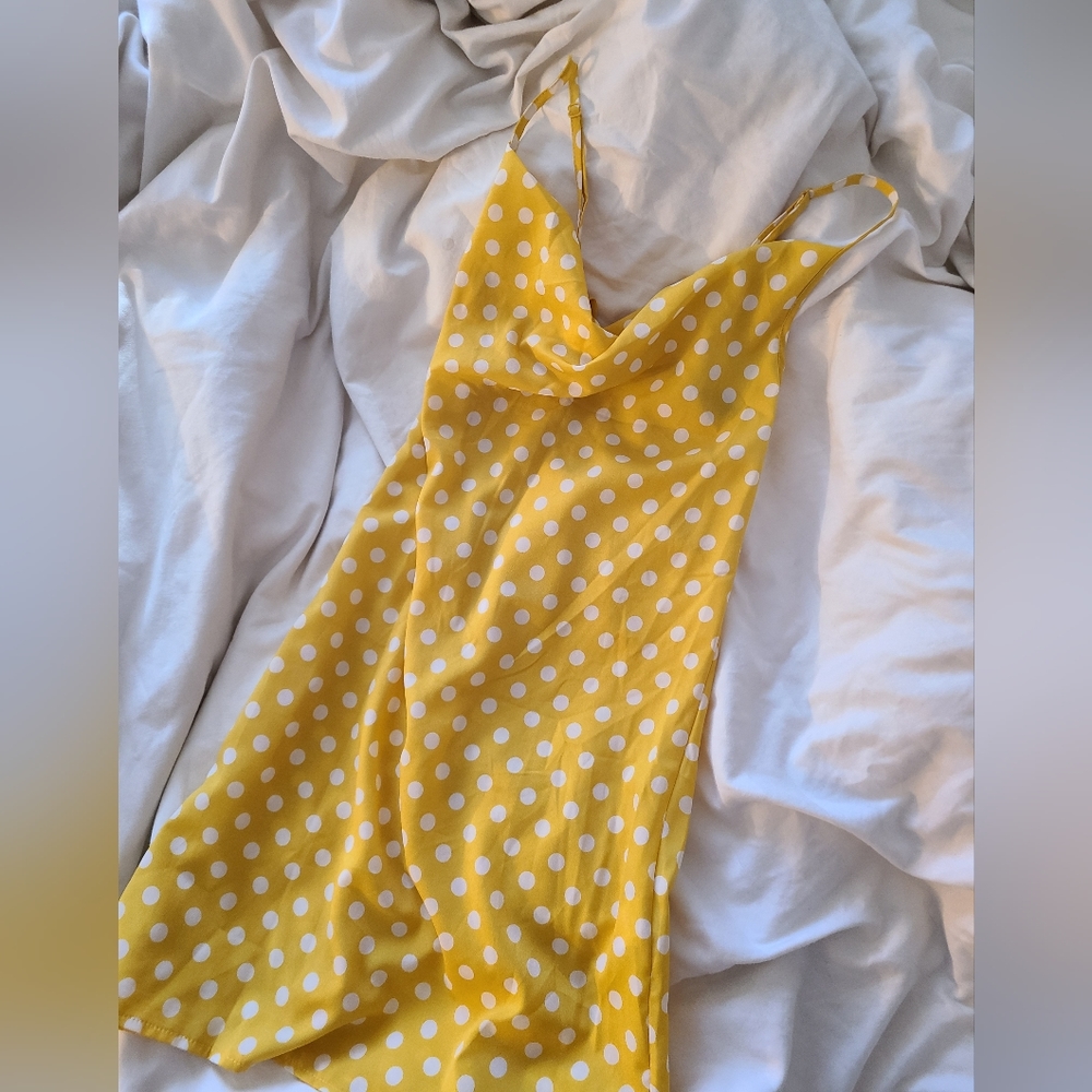Yellow Poka Dot Dress